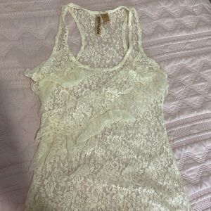 Lace cami, white